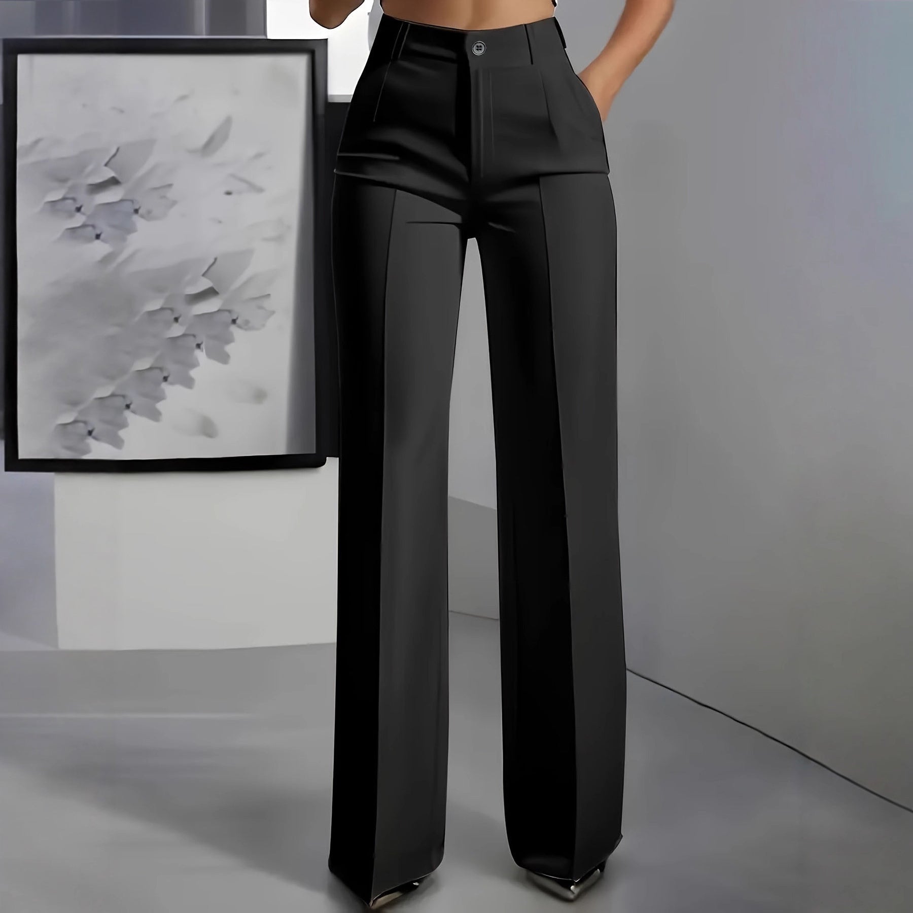 Victoria - Women's High Waist Wide Leg Dress Pants
