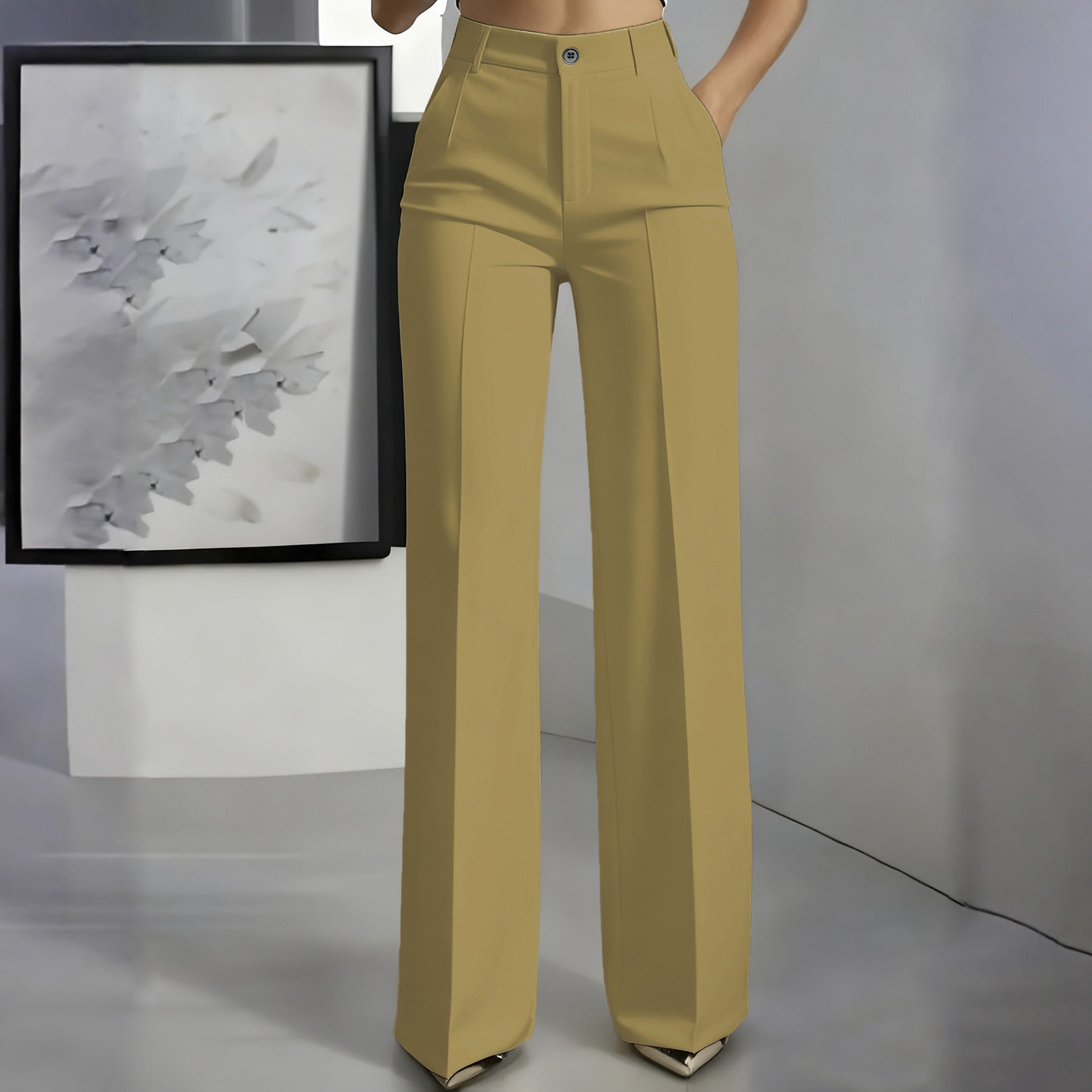 Victoria - Women's High Waist Wide Leg Dress Pants
