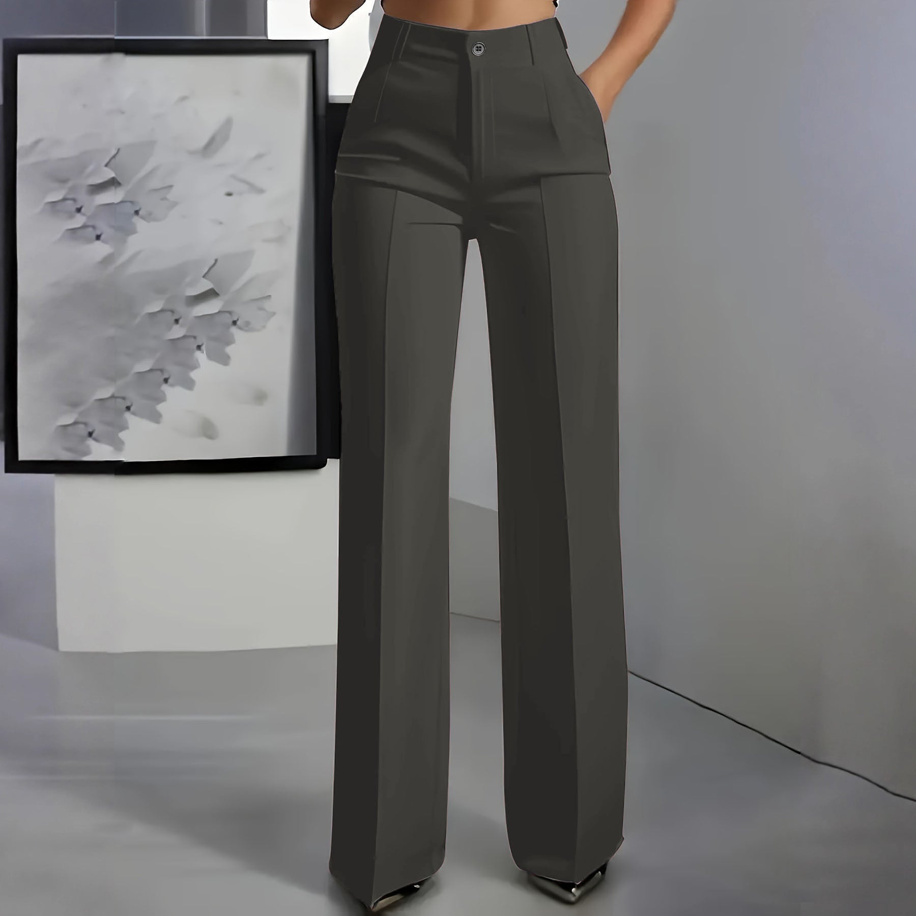 Victoria - Women's High Waist Wide Leg Dress Pants