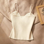 Violetta - Women's Ribbed Crop Top with Front Accents