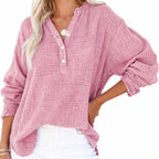 Virginia - Women’s Long Sleeve Henley Style Top