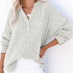 Virginia - Women’s Long Sleeve Henley Style Top