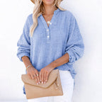 Virginia - Women’s Long Sleeve Henley Style Top