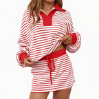 Yvonne - Women’s Casual Striped Co-Ord Set