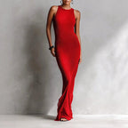 Zoe - Women’s Fitted Sleeveless Knit Maxi Dress