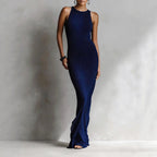 Zoe - Women’s Fitted Sleeveless Knit Maxi Dress