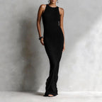 Zoe - Women’s Fitted Sleeveless Knit Maxi Dress