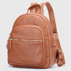 Adeline - Women's Pebbled Leather Multi-Pocket Backpack