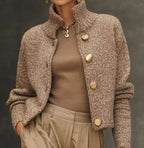 Adrianna - Women's Button-Front Textured Cardigan