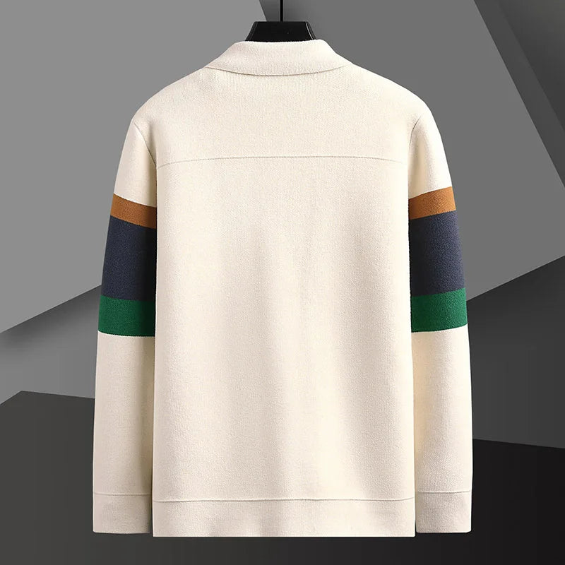 Aldrin - Men's Colorblock Knit Cardigan Jacket