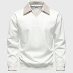 Alton - Men's Contrast-Collar Pullover Sweatshirt