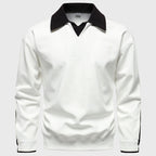 Alton - Men's Contrast-Collar Pullover Sweatshirt