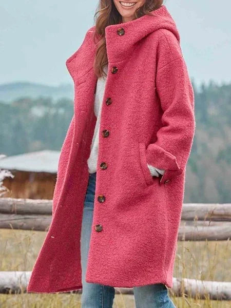 Analeia - Women's Wool Long Coat with Pockets