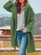 Analeia - Women's Wool Long Coat with Pockets