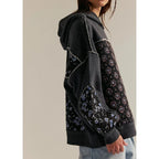 Angela - Women's Floral Patchwork Quilted Hoodie