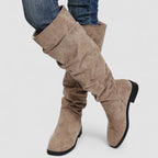 Athena - Women's Slouchy Suede Knee-High Boots 
