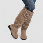 Athena - Women's Slouchy Suede Knee-High Boots 
