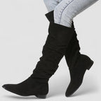 Athena - Women's Slouchy Suede Knee-High Boots 