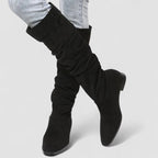 Athena - Women's Slouchy Suede Knee-High Boots 
