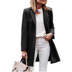 Aurelia - Women's Longline Blazer Coat with Notch Lapels