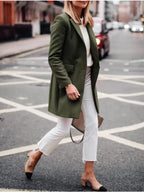 Aurelia - Women's Longline Blazer Coat with Notch Lapels