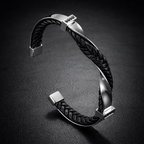 Beckett - Men's Braided Leather Cuff Bracelet