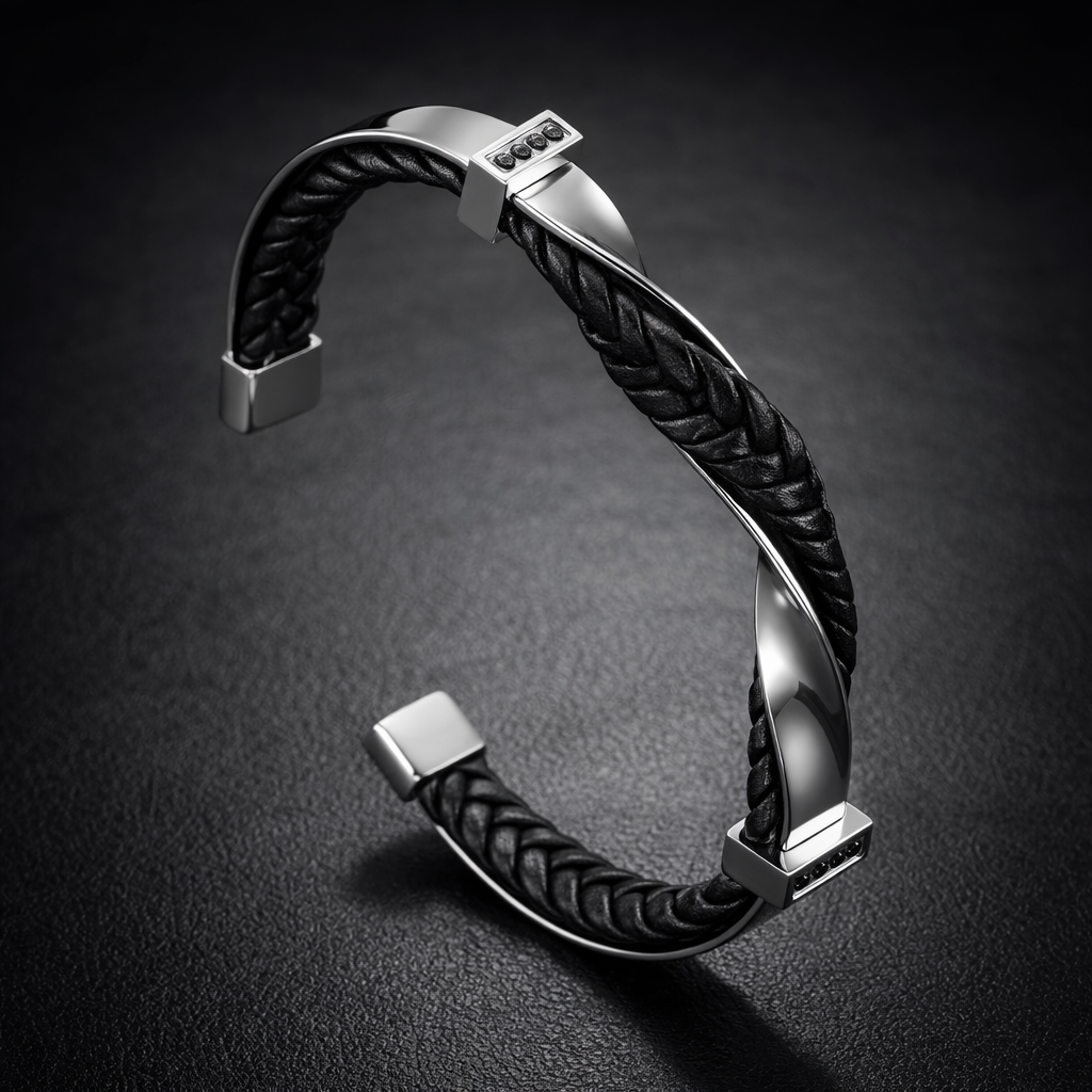 Beckett - Men's Braided Leather Cuff Bracelet