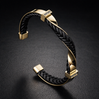 Beckett - Men's Braided Leather Cuff Bracelet