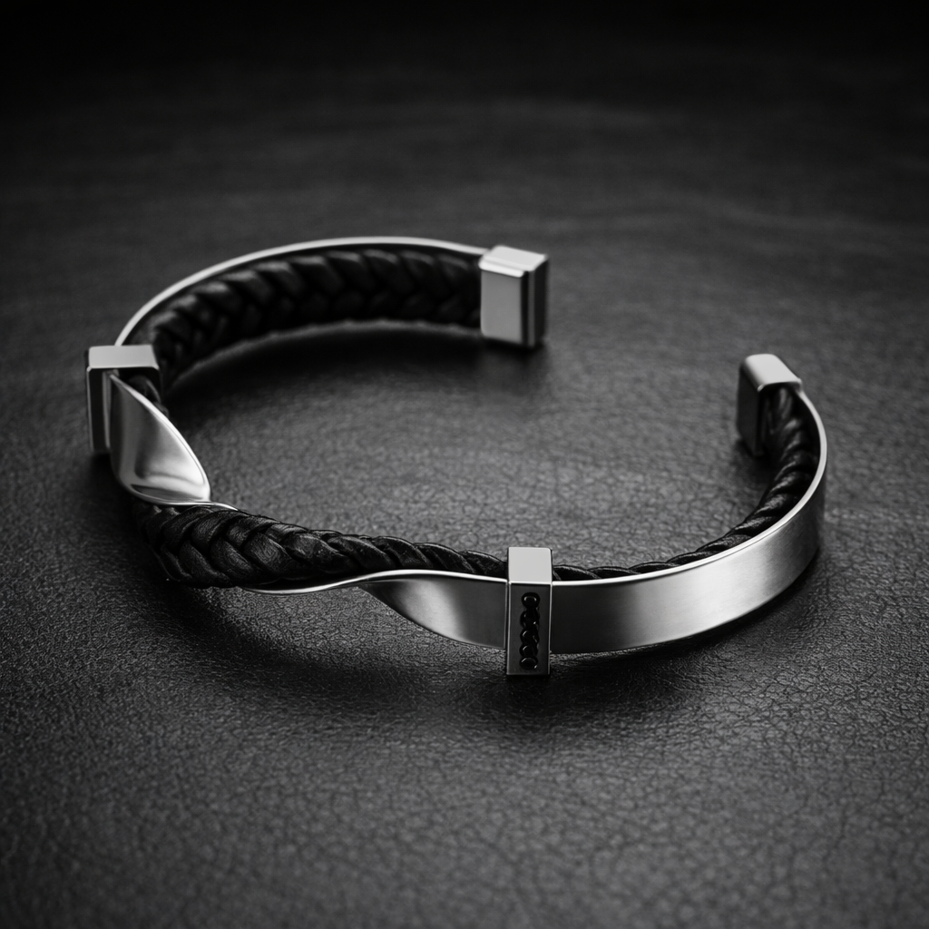 Beckett - Men's Braided Leather Cuff Bracelet