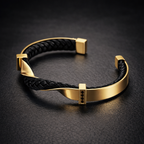 Beckett - Men's Braided Leather Cuff Bracelet