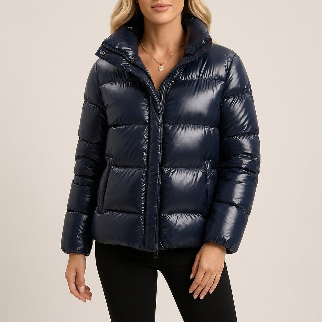 Bellamy - Women's High-Gloss Quilted Puffer Jacket