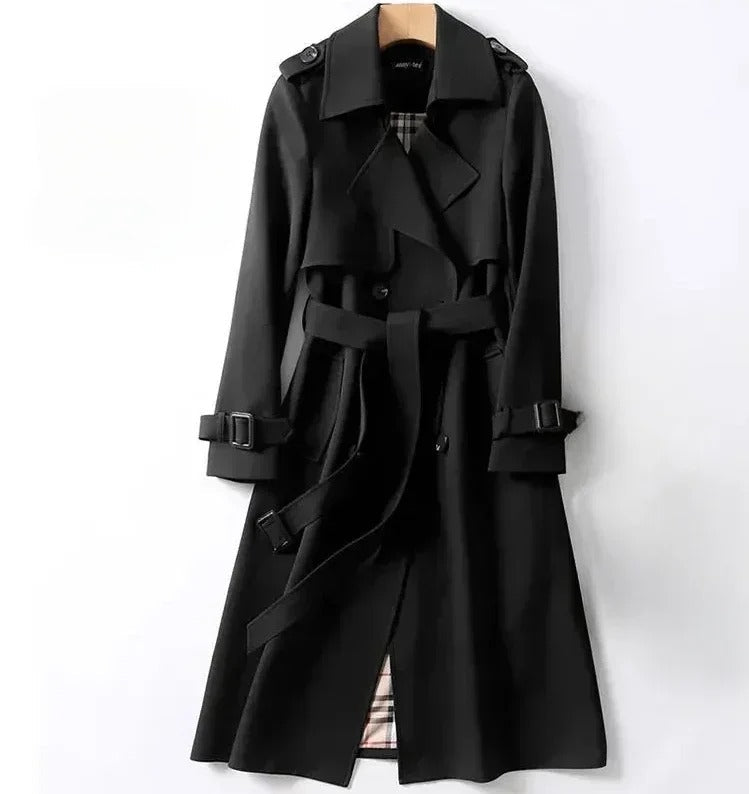 Berenice - Women's Belted Longline Trench Coat