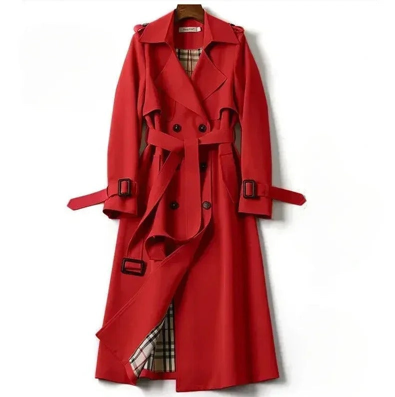 Berenice - Women's Belted Longline Trench Coat