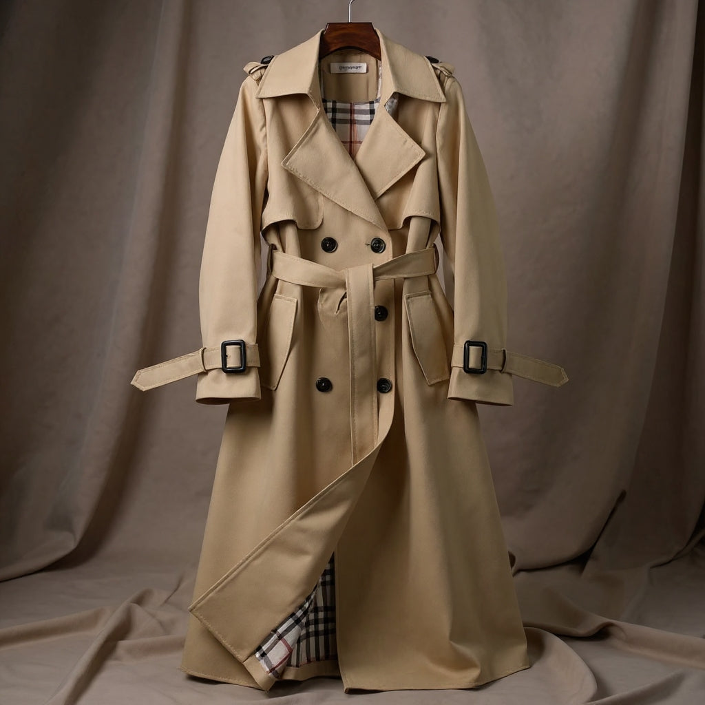 Berenice - Women's Belted Longline Trench Coat