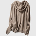 Bethany - Women's Ribbed Cashmere Hooded Sweater