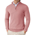 Brennan - Men's Half-Zip Sweater with Mock Collar