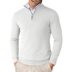 Brennan - Men's Half-Zip Sweater with Mock Collar