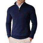Brennan - Men's Half-Zip Sweater with Mock Collar