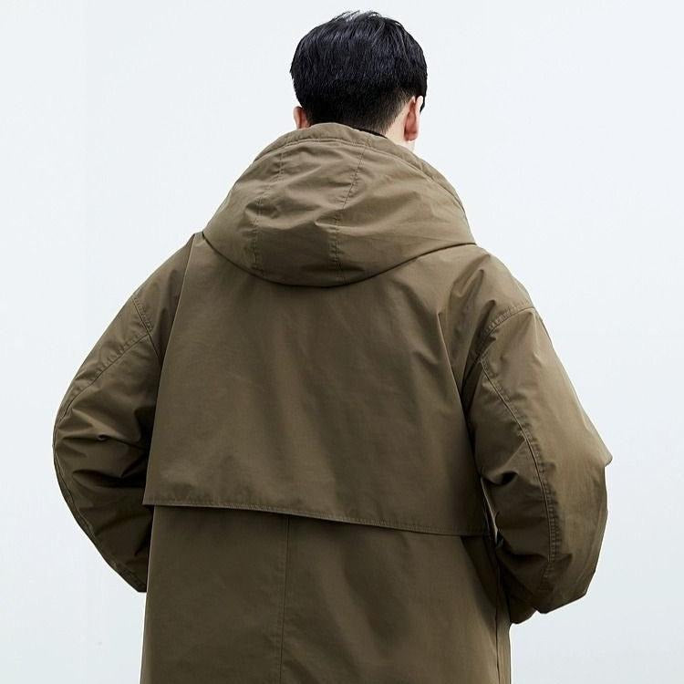 Caden - Men's Oversized Hooded Trench Coat