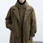 Caden - Men's Oversized Hooded Trench Coat