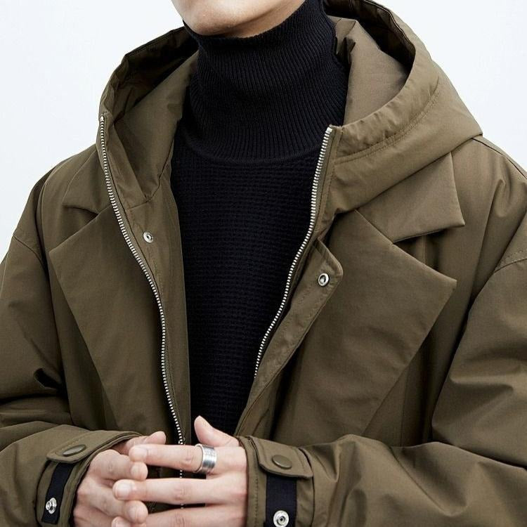 Caden - Men's Oversized Hooded Trench Coat
