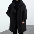 Caden - Men's Oversized Hooded Trench Coat