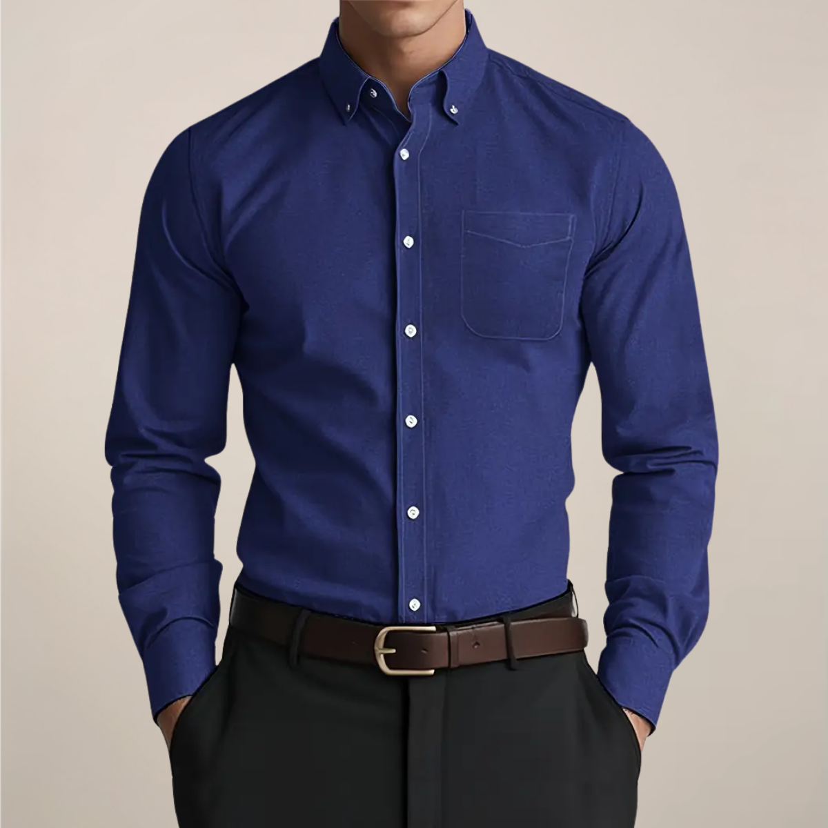 Calvin - Men's Button-Down Oxford Shirt
