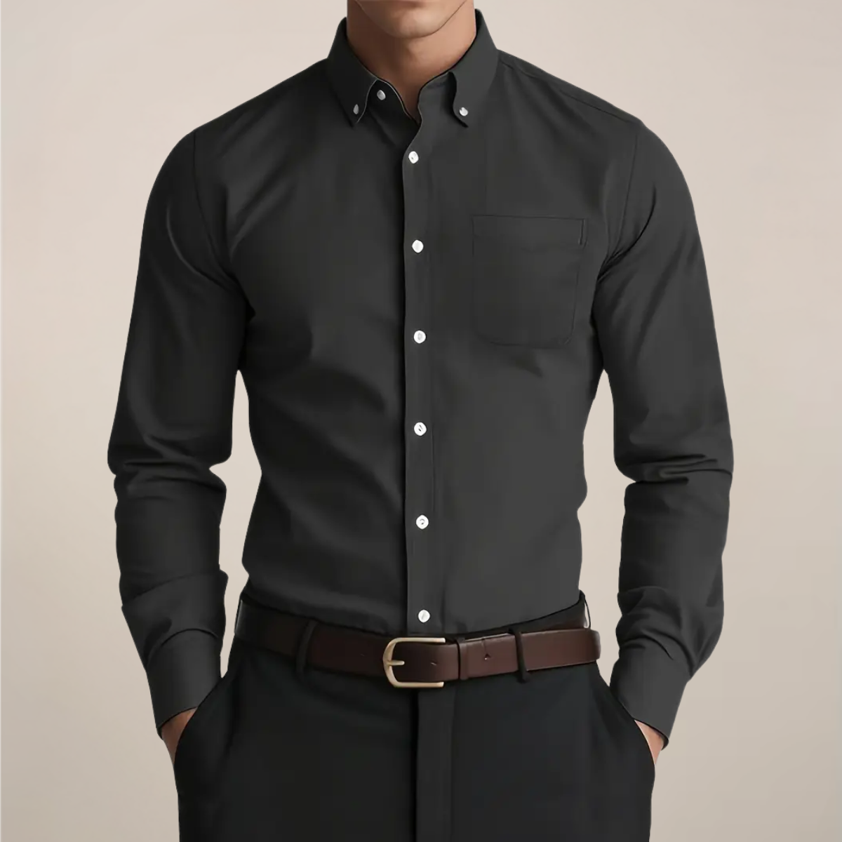 Calvin - Men's Button-Down Oxford Shirt
