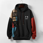 Carlo -  Men's Oversized Colorblock Hoodie with Patchwork Details