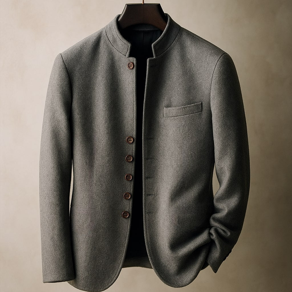 Carter - Men's Tailored Wool Button-Front Jacket