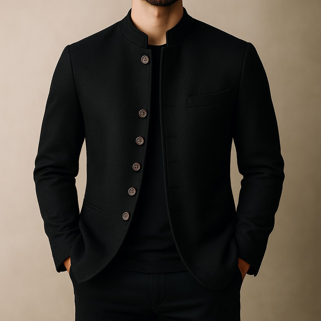 Carter - Men's Tailored Wool Button-Front Jacket