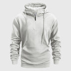 Cian- Men's Geometric Textured Quarter-Zip Hoodie