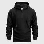 Cian- Men's Geometric Textured Quarter-Zip Hoodie
