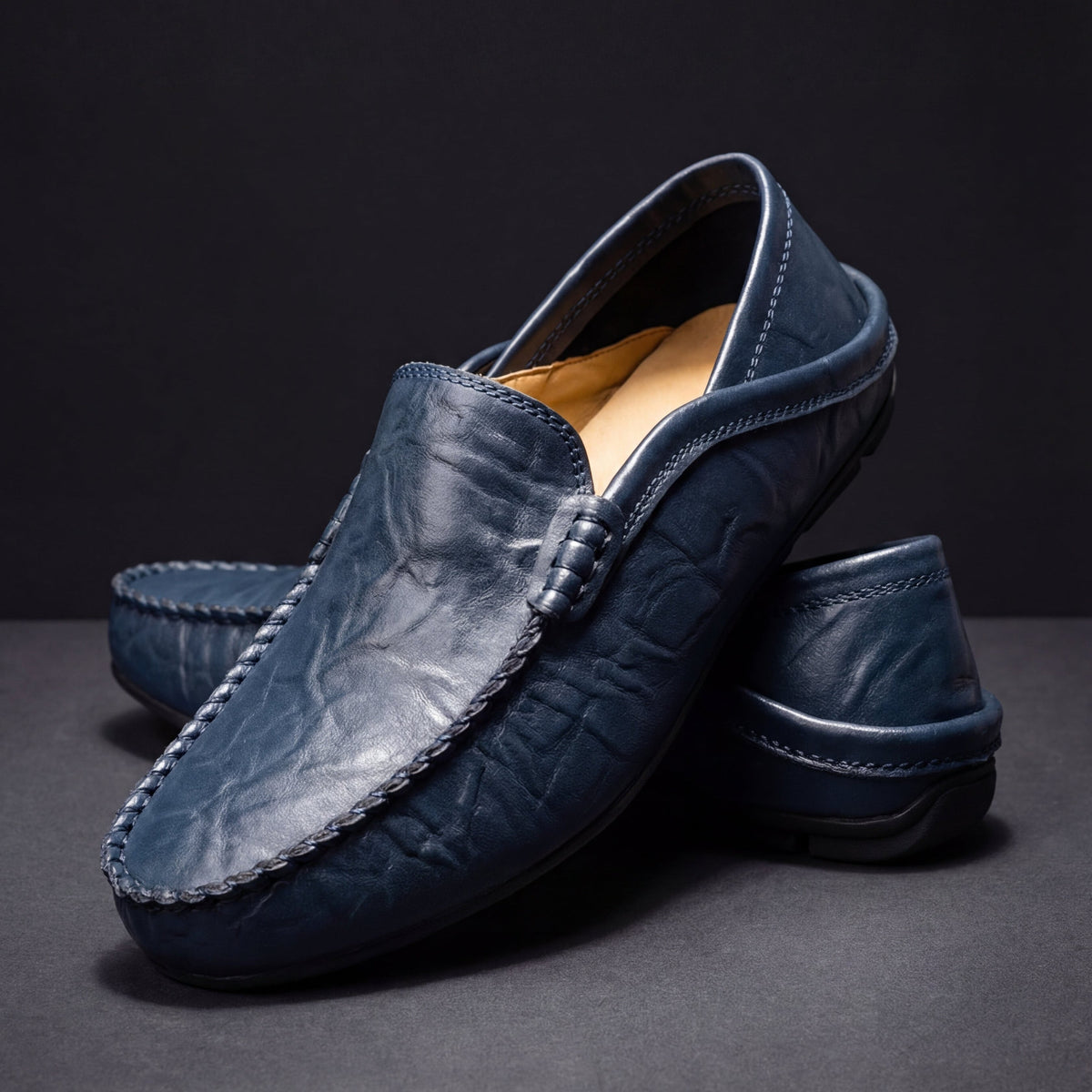 Corbyn - Men's Leather Slip-On Loafers